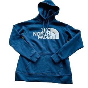 The North Face Pullover Logo Hoodie Navy Blue Size Small